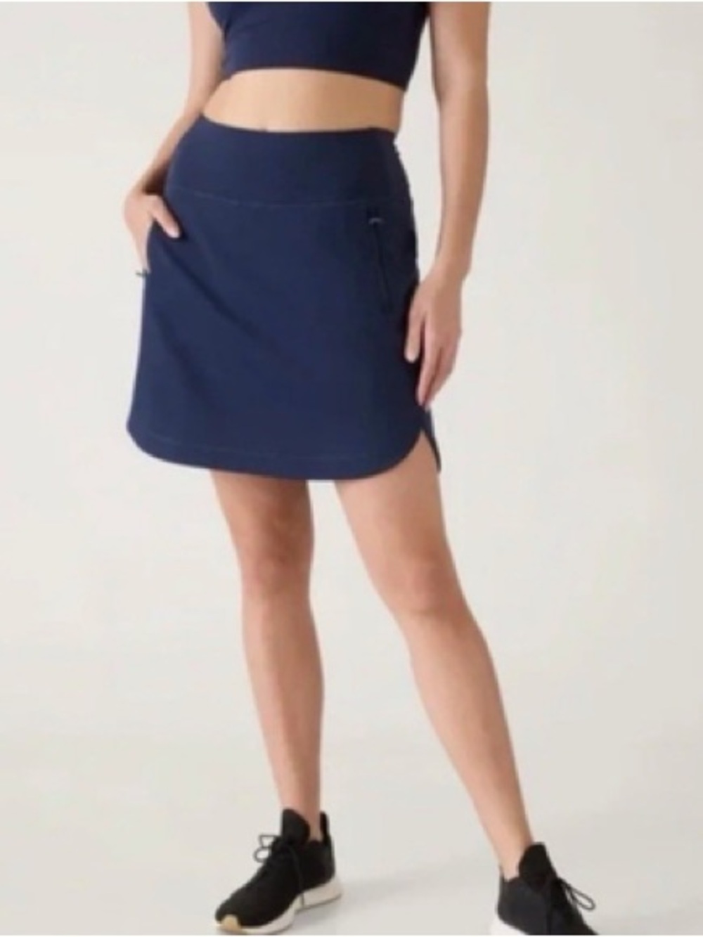 Athleta 16” Fairway Golf Skort Navy Blue Size XL Sporty Outdoor Adventure